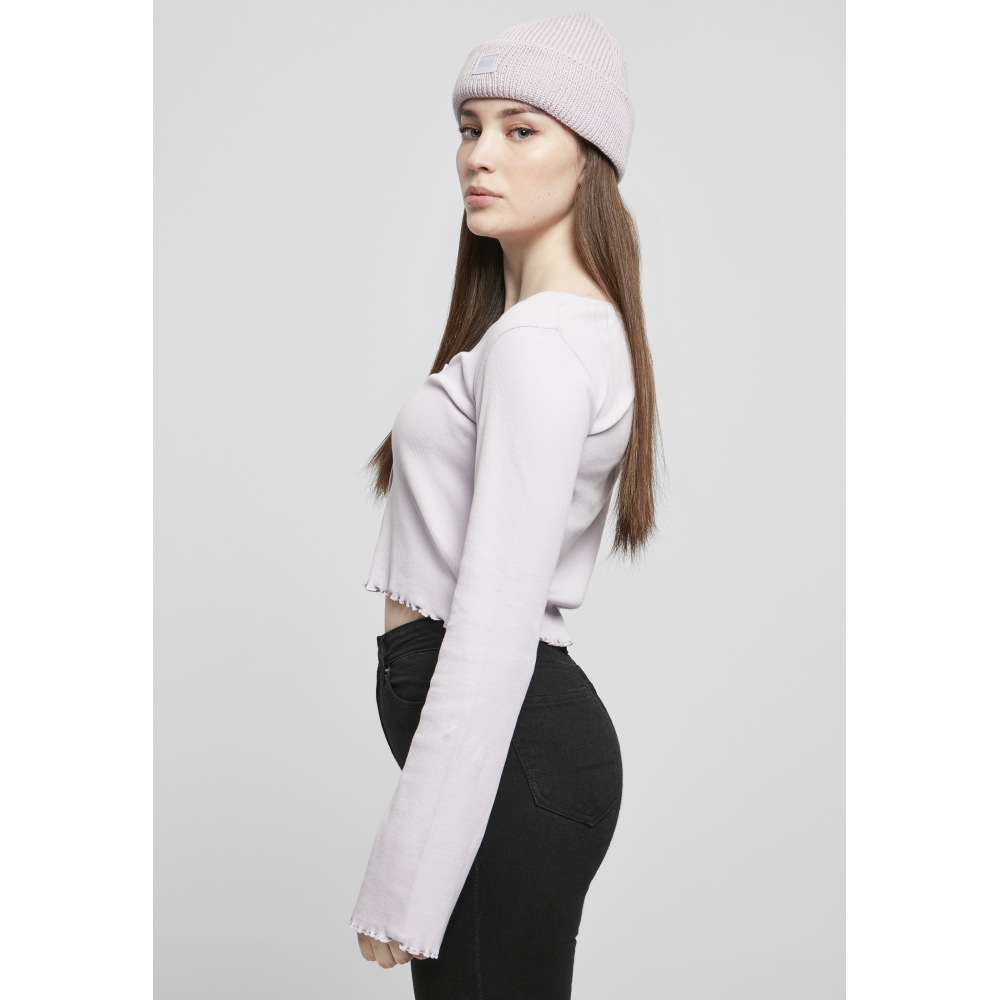 Urban Classics - Cropped Rib Cardigan - Paars